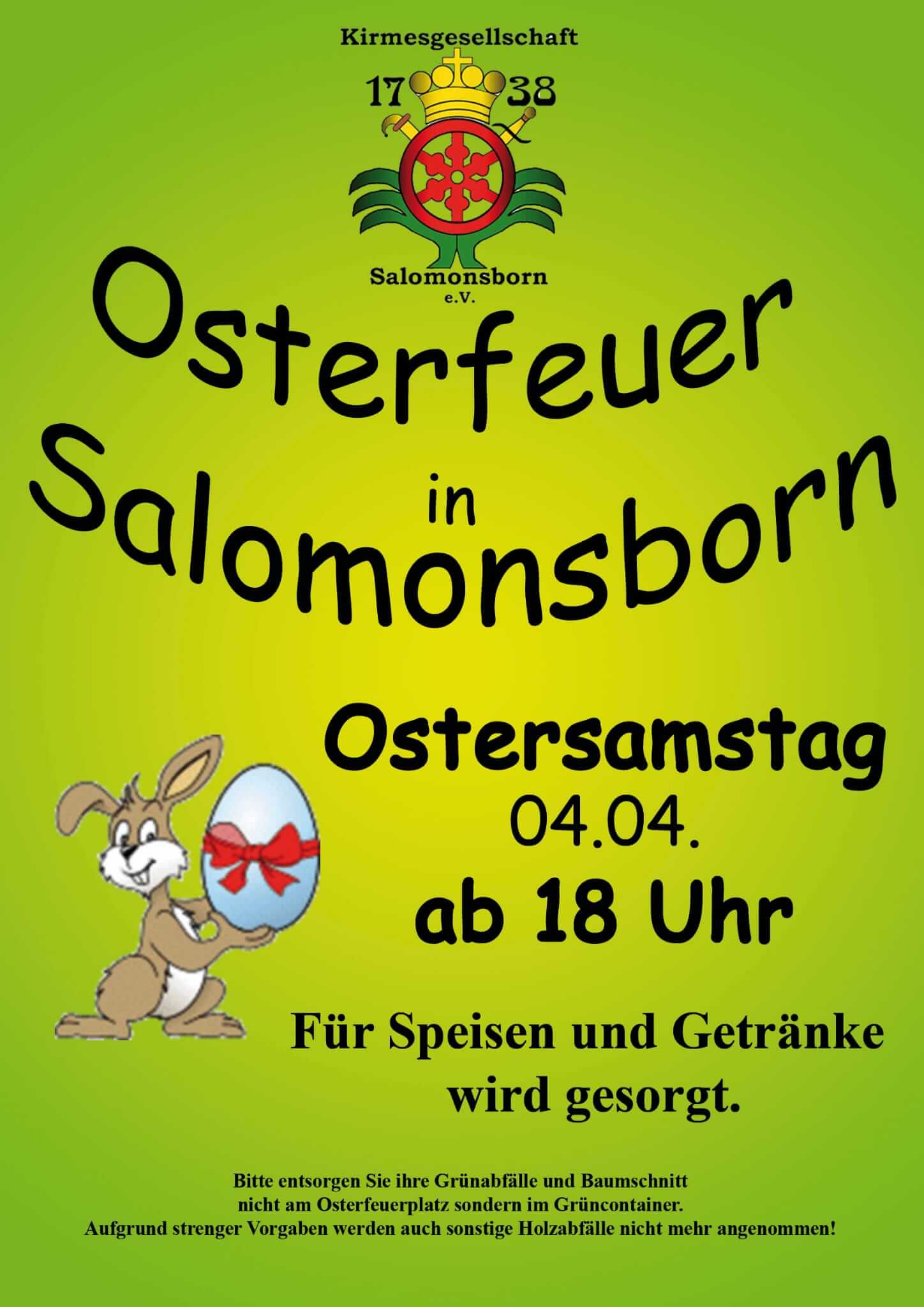 Osterfeuer in Salomé